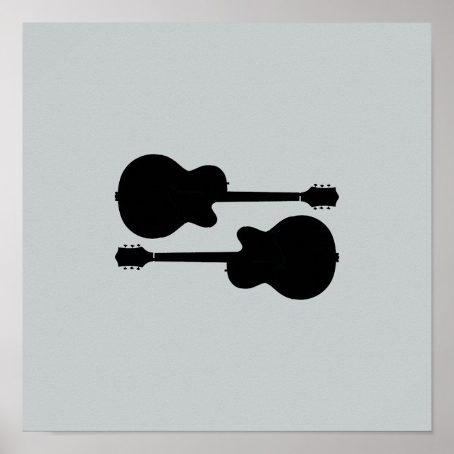 black guitars music decor (Front)