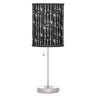 black guitars music table lamp