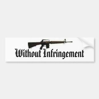 Black Gun, Without Infringement Bumper Sticker
