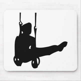 black gymnast icon mouse pad