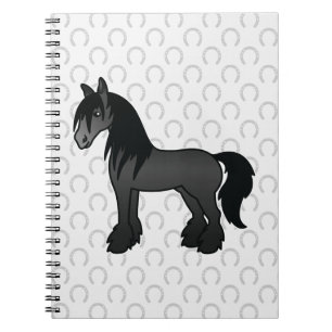 Black Gypsy Vanner / Shire / Clydesdale Horse Notebook
