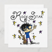 Black Hair Boy Rock Star (Front/Back)