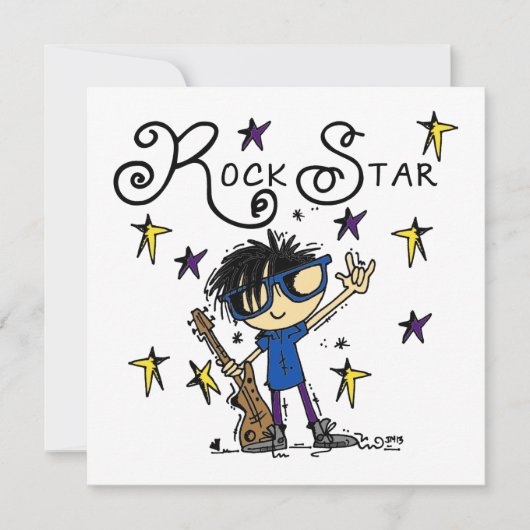 Black Hair Boy Rock Star (Front)