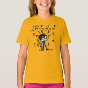 Black Hair Boy Rock Star T-Shirt