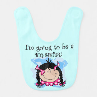 Black Hair Going to be a Big Sister Bib