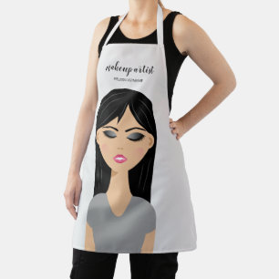 Black Hair Makeup Girl Close-up Makeup Artist Apron