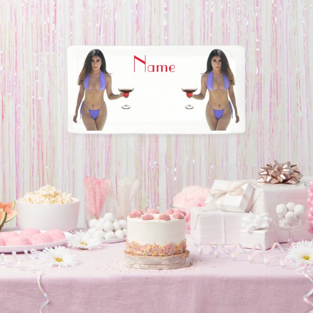 Black-haired Bikini Beauty Thunder_Cove  Banner (Party)