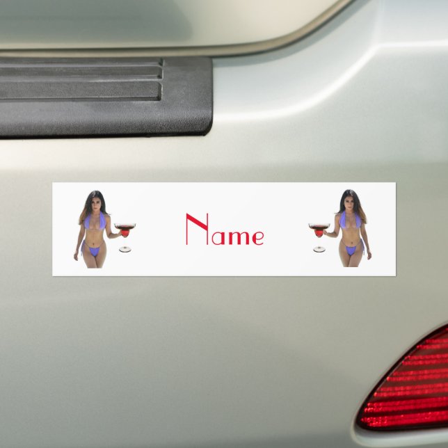 Black-haired Bikini Beauty Thunder_Cove  Bumper Sticker (On Car)