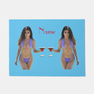 Black-haired Bikini Beauty Thunder_Cove Doormat