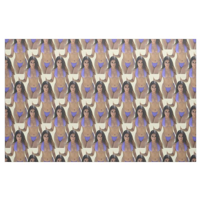 Black-haired Bikini Beauty Thunder_Cove Fabric (Fat Quarter)