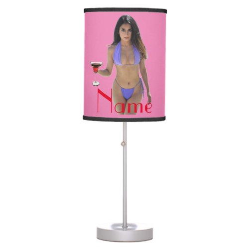 Black_haired Bikini Beauty Thunder_Cove  Table Lamp
