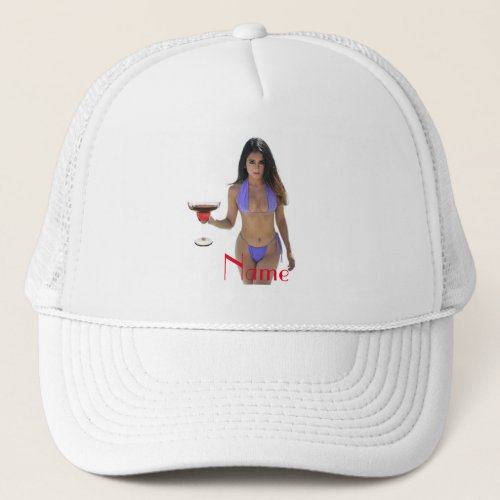 Black_haired Bikini Beauty Thunder_Cove  Trucker Hat