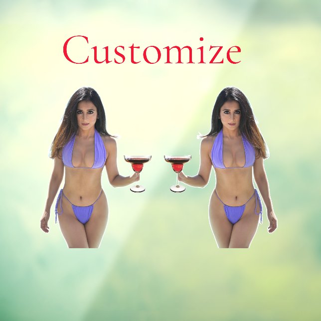 Black-haired Bikini Beauty Thunder_Cove Window Cling (Sheet 3)