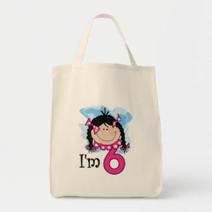 Black Haired Girl I'm Six Tote Bag