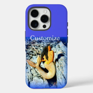 black-haired mermaid blue iPhone 16 pro case