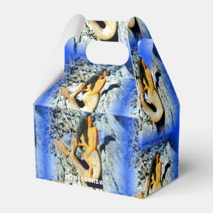 black-haired mermaid blue favor boxes