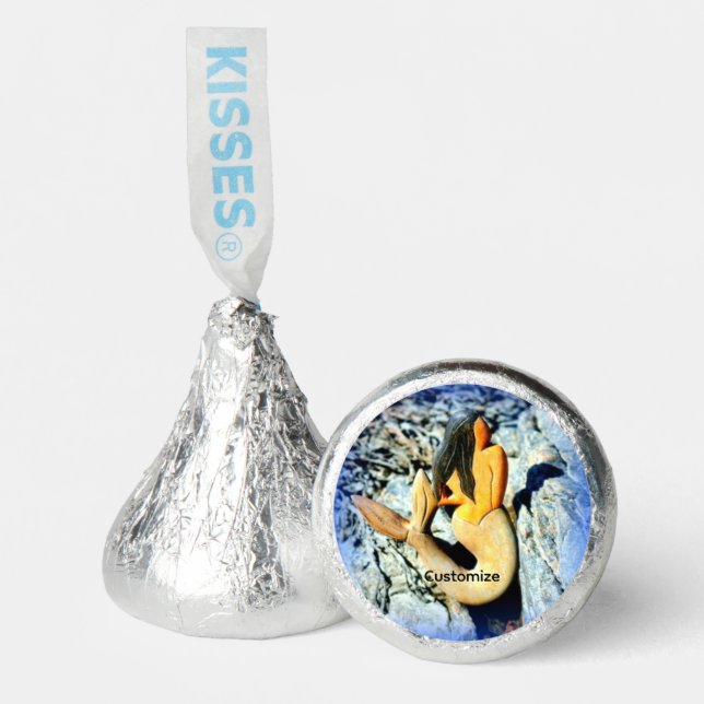 black-haired mermaid blue hershey®'s kisses® (Front)