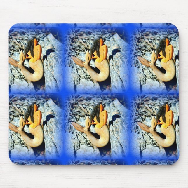 black-haired mermaid mouse pad (Front)