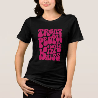 Black half sleeves T-shirt for women's Tri-Blend Shirt