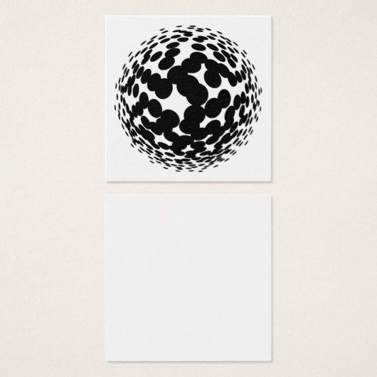 Black halftone circles on white background (Front & Back)