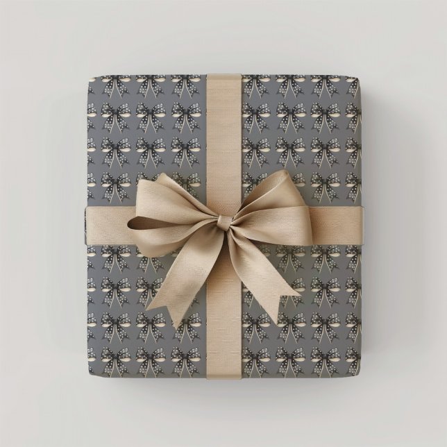 Black Halloween Bows Wrapping Paper (Black Halloween Bows Wrapping Paper)