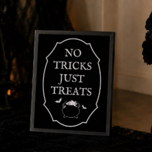 Black Halloween Goth Baby Shower Favor Poster