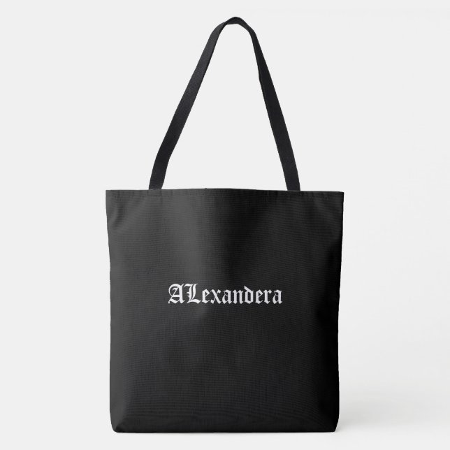 Black Halloween Personalized  Tote Bag (Front)