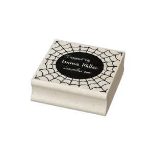 Black Halloween Spider Web Designed By Maker Rubber Stamp