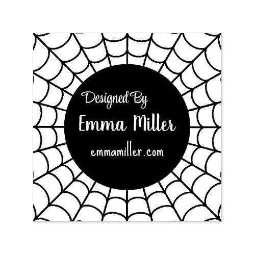 Black Halloween Spider Web Designed By Maker Self_inking Stamp