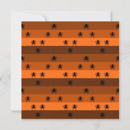 Black Halloween spiders on orange stripes Throw P