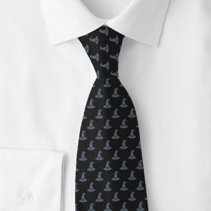 Black Halloween Witch Hat Neck Tie