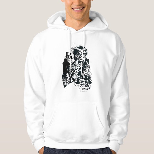 Black Hand and Skull Collage Hoodie (Front)