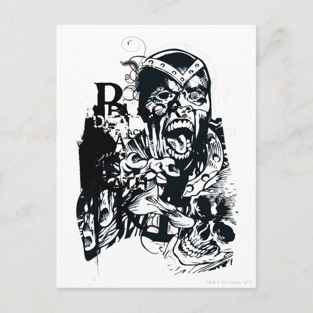 Black Hand and Skull Collage Postcard (Front)