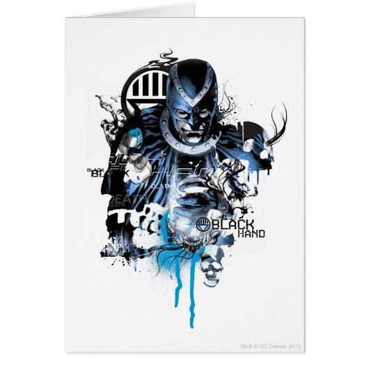 Black Hand - Blue Collage Cards (Front)