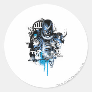 Black Hand - Blue Collage Classic Round Sticker
