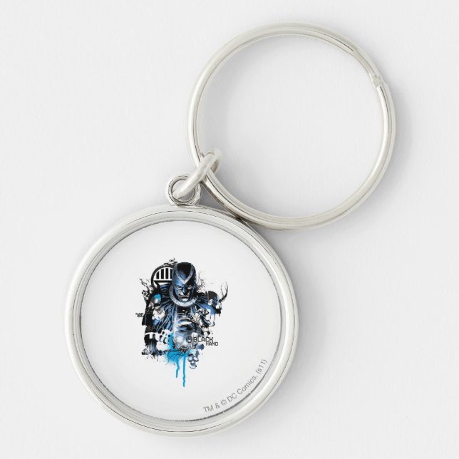 Black Hand - Blue Collage Keychain (Front)