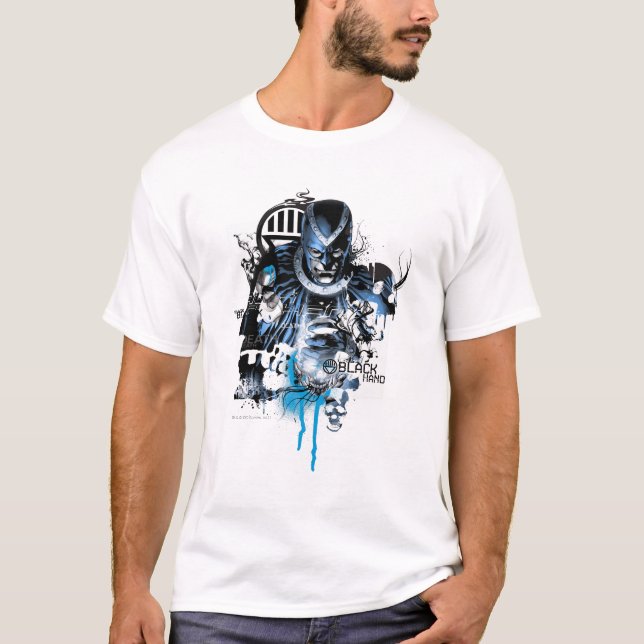 Black Hand - Blue Collage T-Shirt (Front)