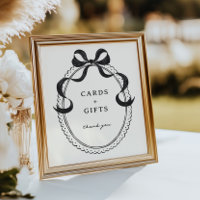 Black Hand Drawn Bow Frame Cards Gifts