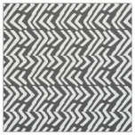 Black Hand Drawn Chevron Pattern Fabric