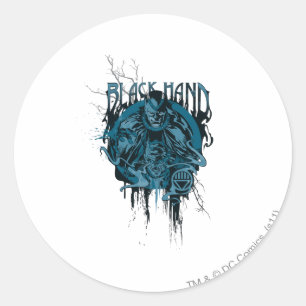 Black Hand - Graphic Collage Classic Round Sticker
