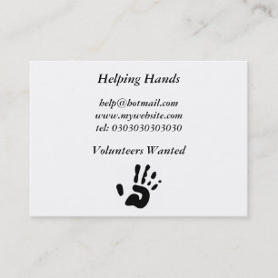Black Hand Print Business Card