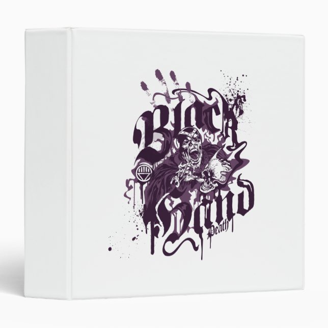Black Hand - Purple Collage 3 Ring Binder (Front/Spine)