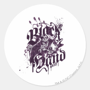 Black Hand - Purple Collage Classic Round Sticker