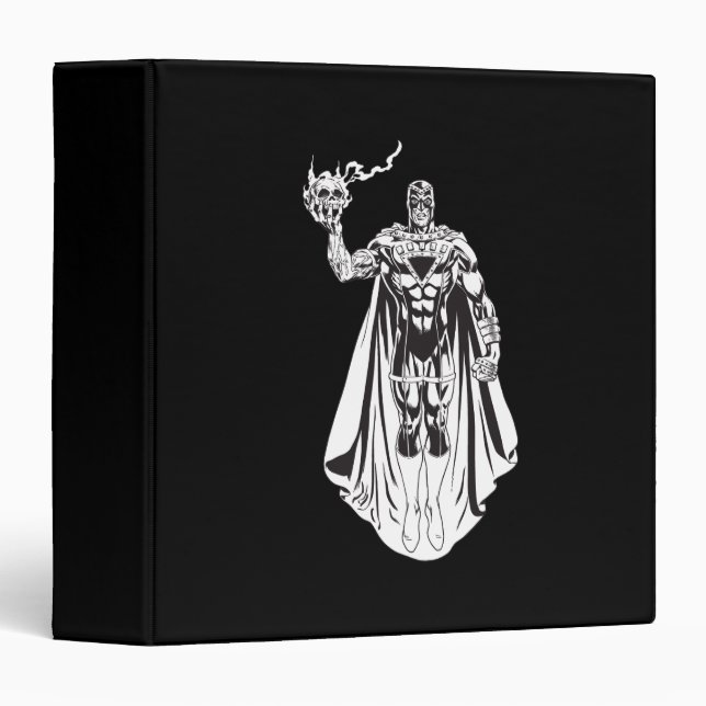 Black Hand with Skull 3 3 Ring Binder (Front/Spine)