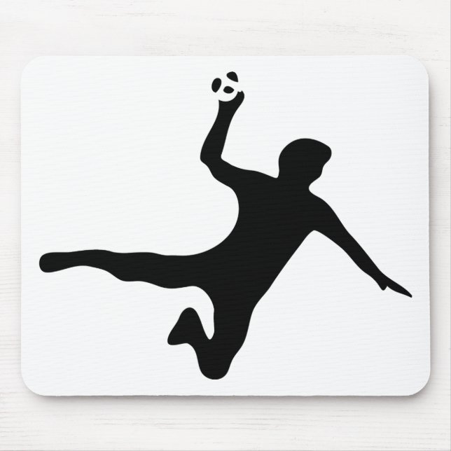 black handball player logo mouse pad (Front)