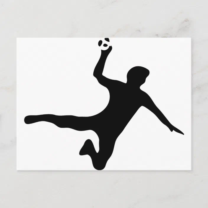 Black Handball Player Logo Postcard Zazzle Com