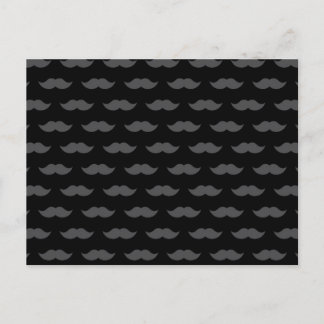 Black Handlebar Mustache Moustache Pattern Postcard