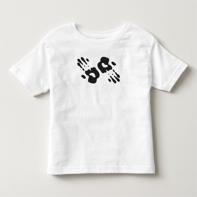Black Handprints Toddler T-shirt (Front)
