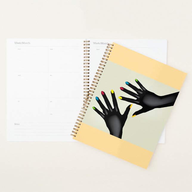 Black Hands with Colorful Nails Pop Art Planner (Creator Uploaded)