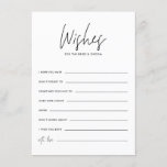 Black Handwriting Wishes for the Bride and Groom Enclosure Card<br><div class="desc">Black Handwriting Wishes for the Bride and Groom Card | Write well wishes for the bride and groom with this stylish wedding card. It features handwritten script,  modern typography and polka dots pattern.</div>